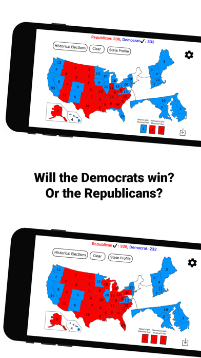 Electoral College Calculator app screenshot