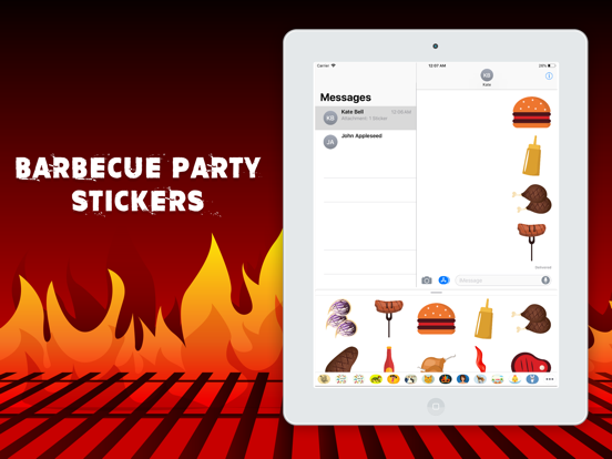 Screenshot #4 for Barbecue Party Stickers