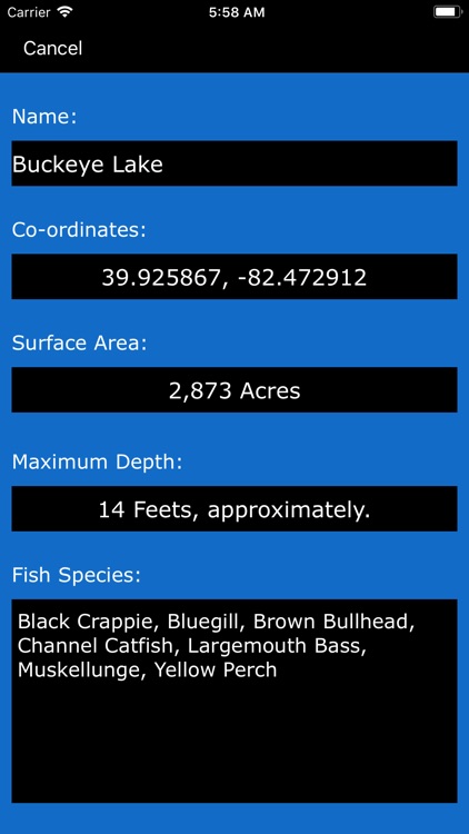 Ohio: Lakes & Fishes