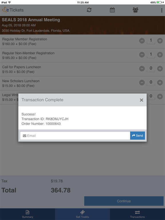 Eventbee Manager iPad screenshot