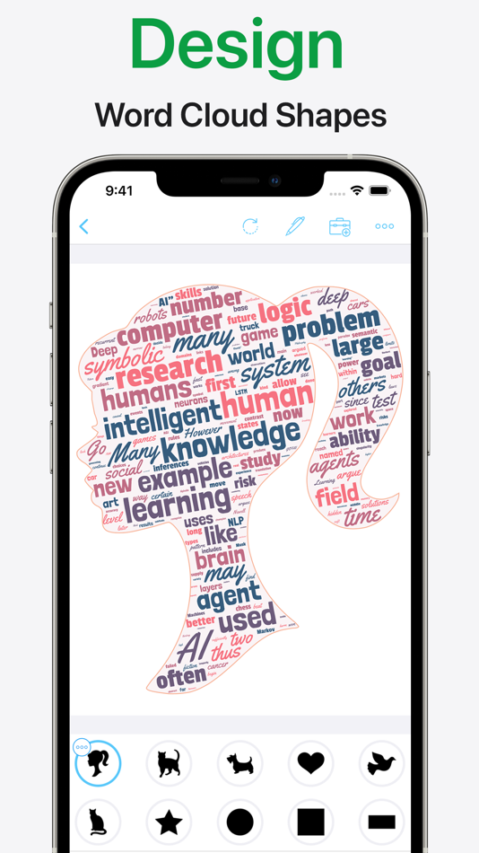 #3. Shapego - Word Cloud Creator (iOS) 由: Libero Spagnolini