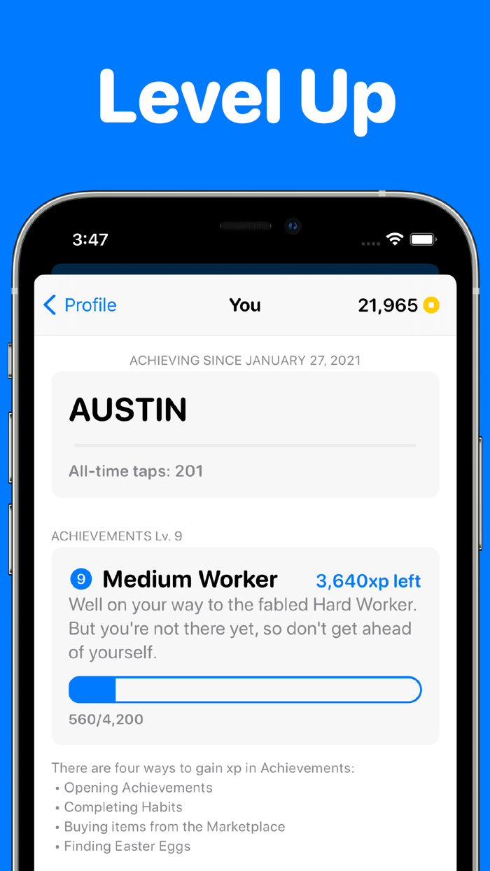 achvmnts  habits and goals