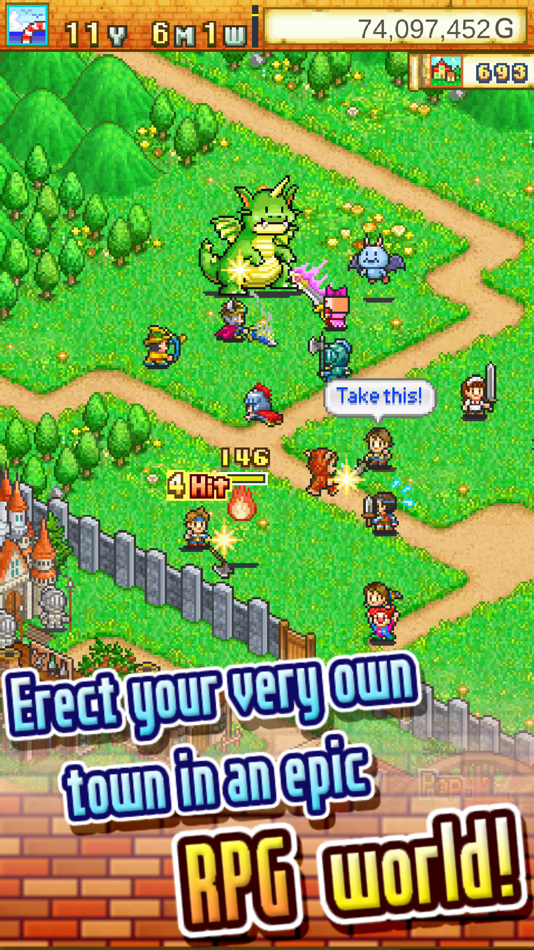 #1. Dungeon Village (iOS) โดย: Kairosoft Co.,Ltd