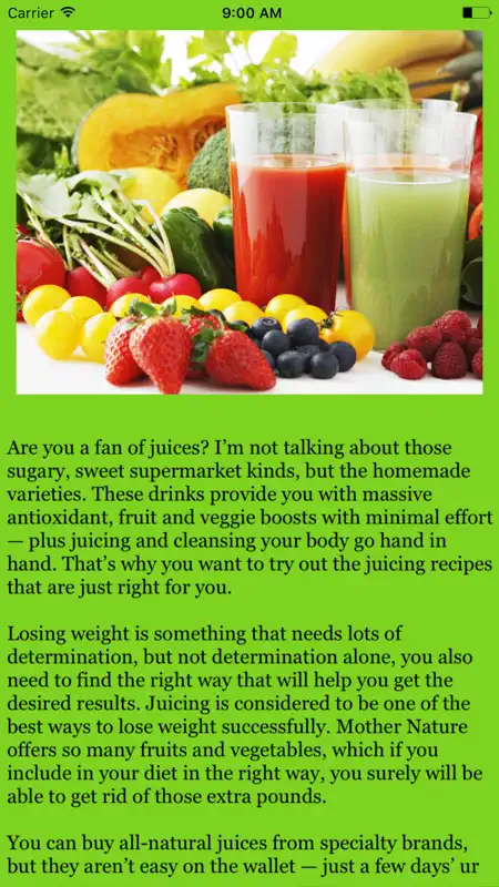 Juice Recipes Encyclopedia screenshot 1 of 8