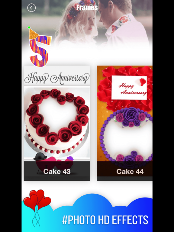 Anniversary Cake Photo Frame iPad screenshot 5 - Photo & Video app