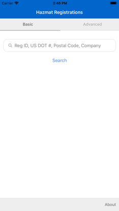 Hazmat Registration Search screenshot 1