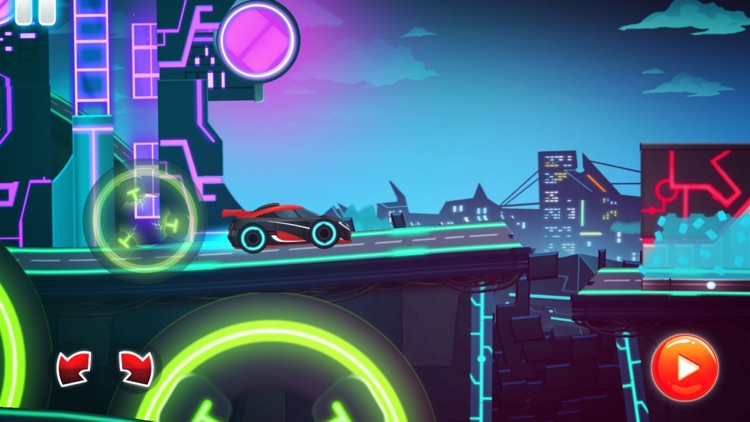 Neon Rider Drives Sports Car screenshot-6