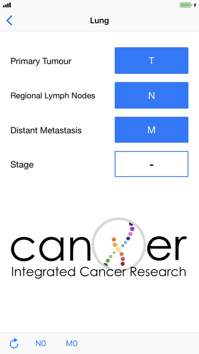 TNM Cancer Staging Calculator Screenshot