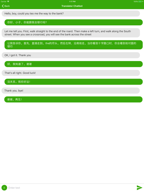 Translate English to Chinese iPad screenshot