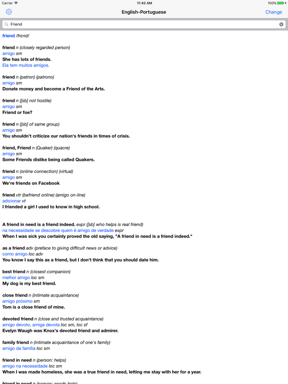 Screenshot #5 pour Portuguese–English Dictionary