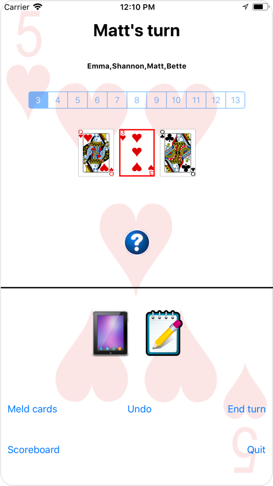 #2. Five Suits Connected (iOS) 由: Matt Gabriel