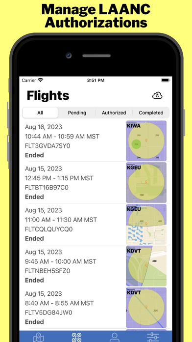 LAANC Drone Airspace Approval Screenshot