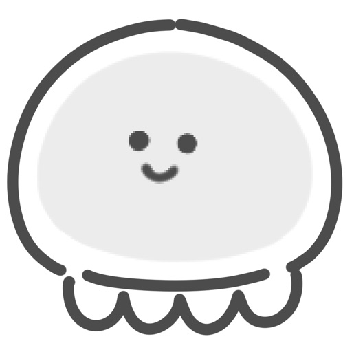 gray jellyfish sticker