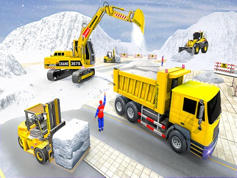 雪のオフロード建設ゲームのおすすめ画像2
