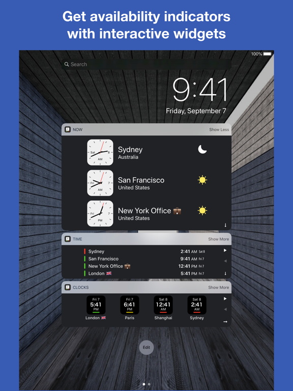 Time Intersect - World Time iPad screenshot 1 - Utilities app