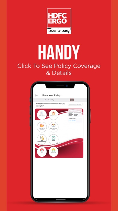 HDFC ERGO Insurance App Screenshot