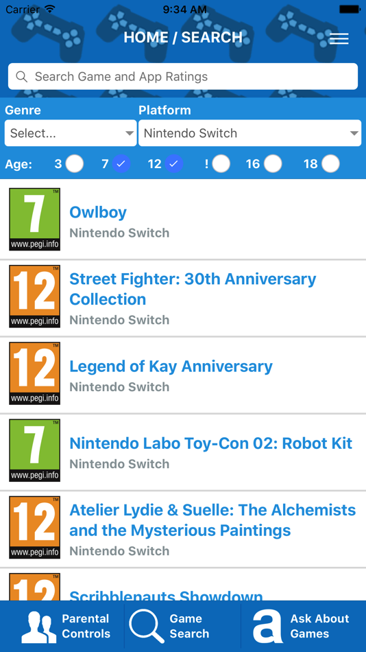 #3. PEGI Ratings (iOS) Podle: Mode Zero Ltd