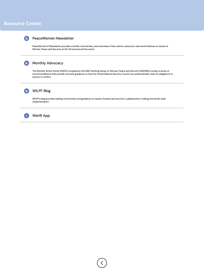 Women Peace and Security