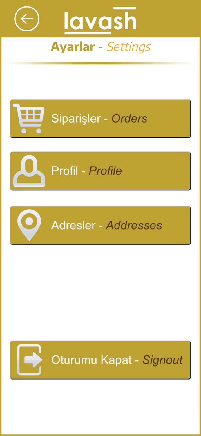 Lavash Mobile Sipariş