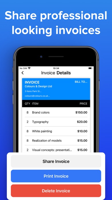 Invoice Creator l On The Go Screenshot