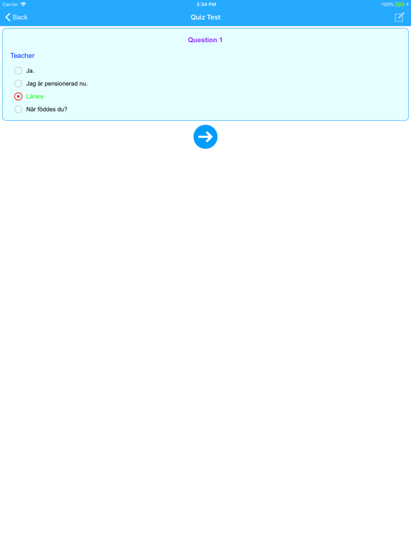 Learn Swedish Offine Language iPad screenshot 4 - Education app