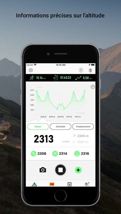 Screenshot #2 pour Altimeter Mountain GPS Tracker