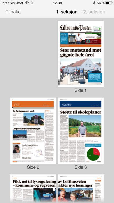 Lillesands-Posten eAvis Screenshot