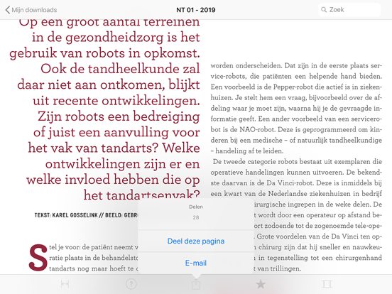 KNMT-app iPad screenshot