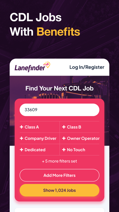 Lanefinder: CDL Trucking Jobs Screenshot