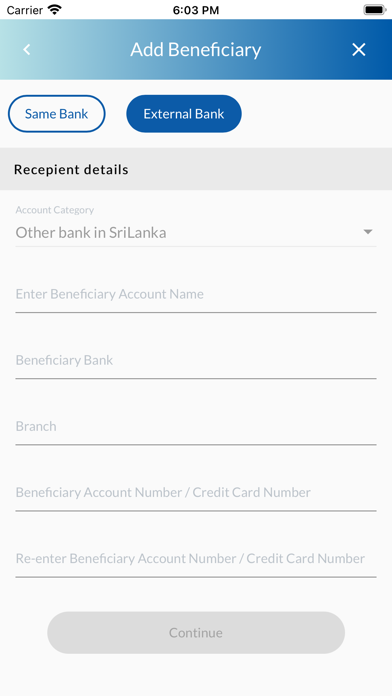 MCB Sri Lanka Mobile Banking Screenshot
