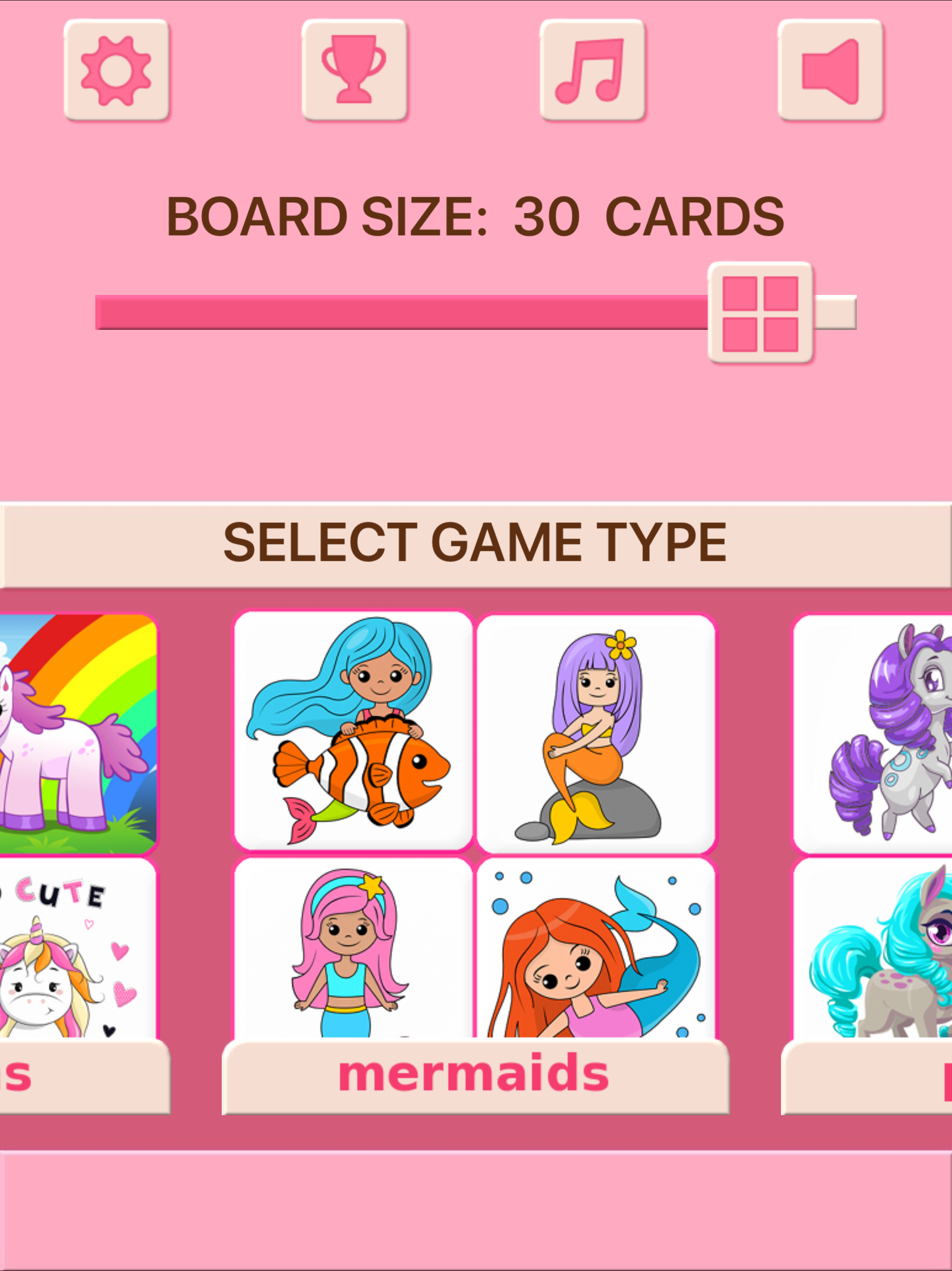 Princess Unicorn Memory Games