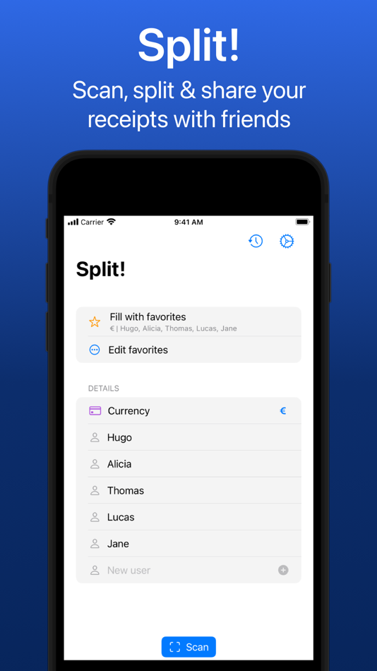 #1. Split! your receipts (iOS) 由: Hugo Queinnec