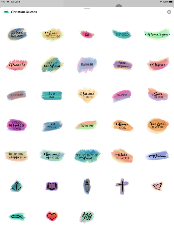 Christian Quotes & Blessings iPad screenshot 5 - Stickers app