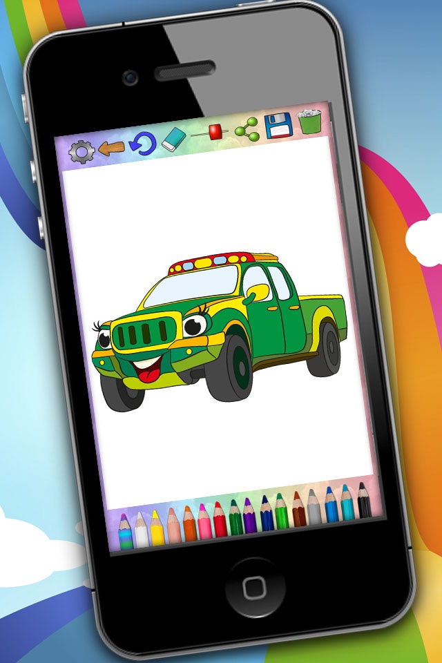 Magic cars coloring pages screenshot 3