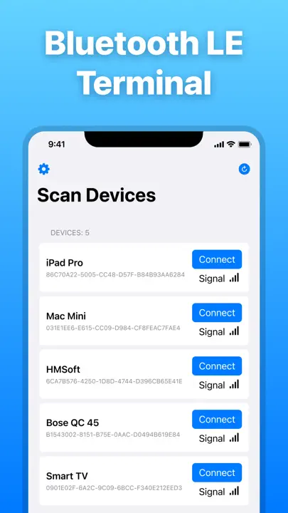 Bluetooth Terminal iPhone-skjermbilde 1