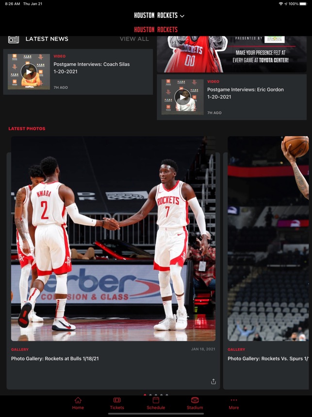 Houston Rockets On The App