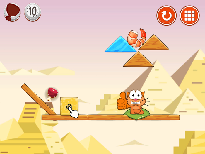 Hungry cat puzzle for family