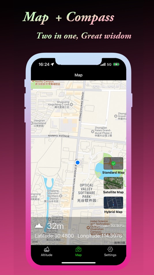 #3. Altimeter PRO with Compass (iOS) 由: Jian Wang