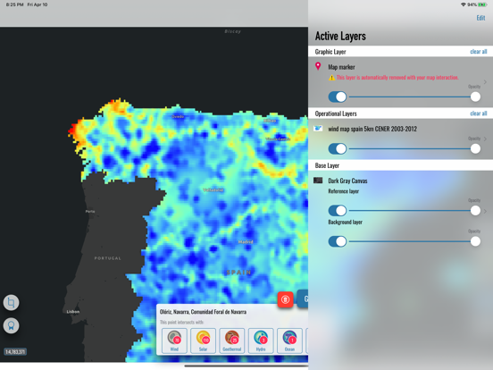 REMaps - GIS Renewable Energy iPad screenshot 5 - Navigation app