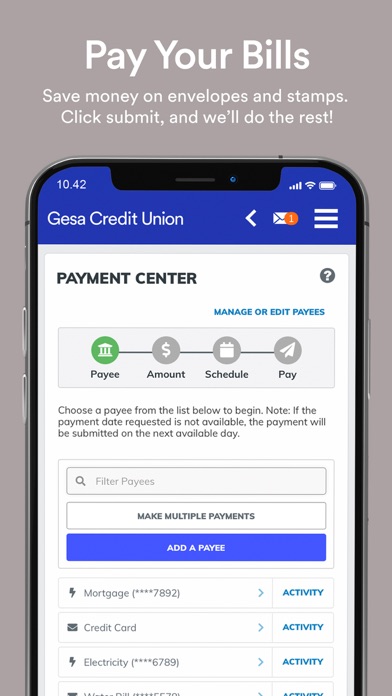 Gesa Digital Banking Screenshot