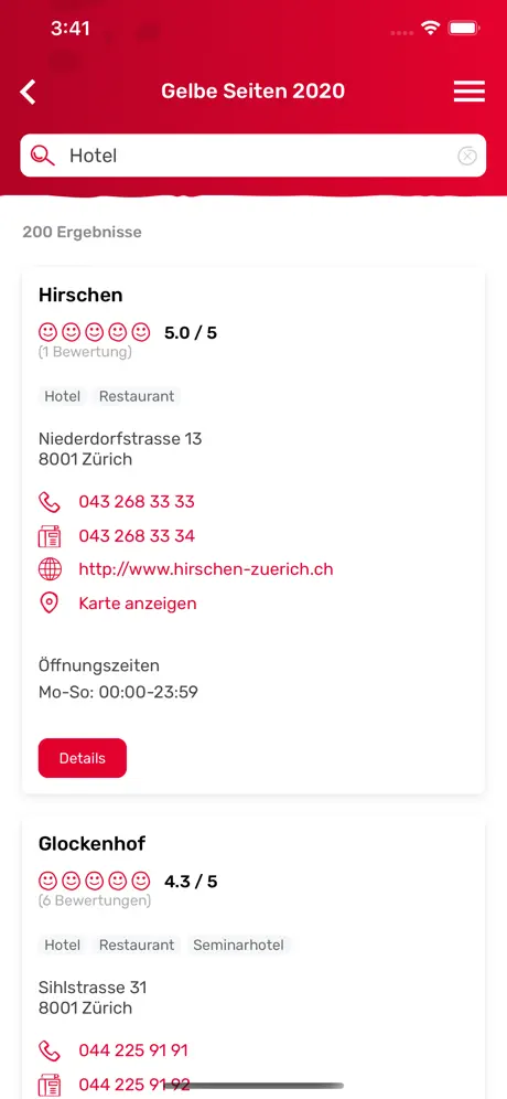 Localcities. Gemeinden Schweiz