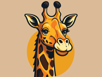 Cute Giraffe Animal Stickers