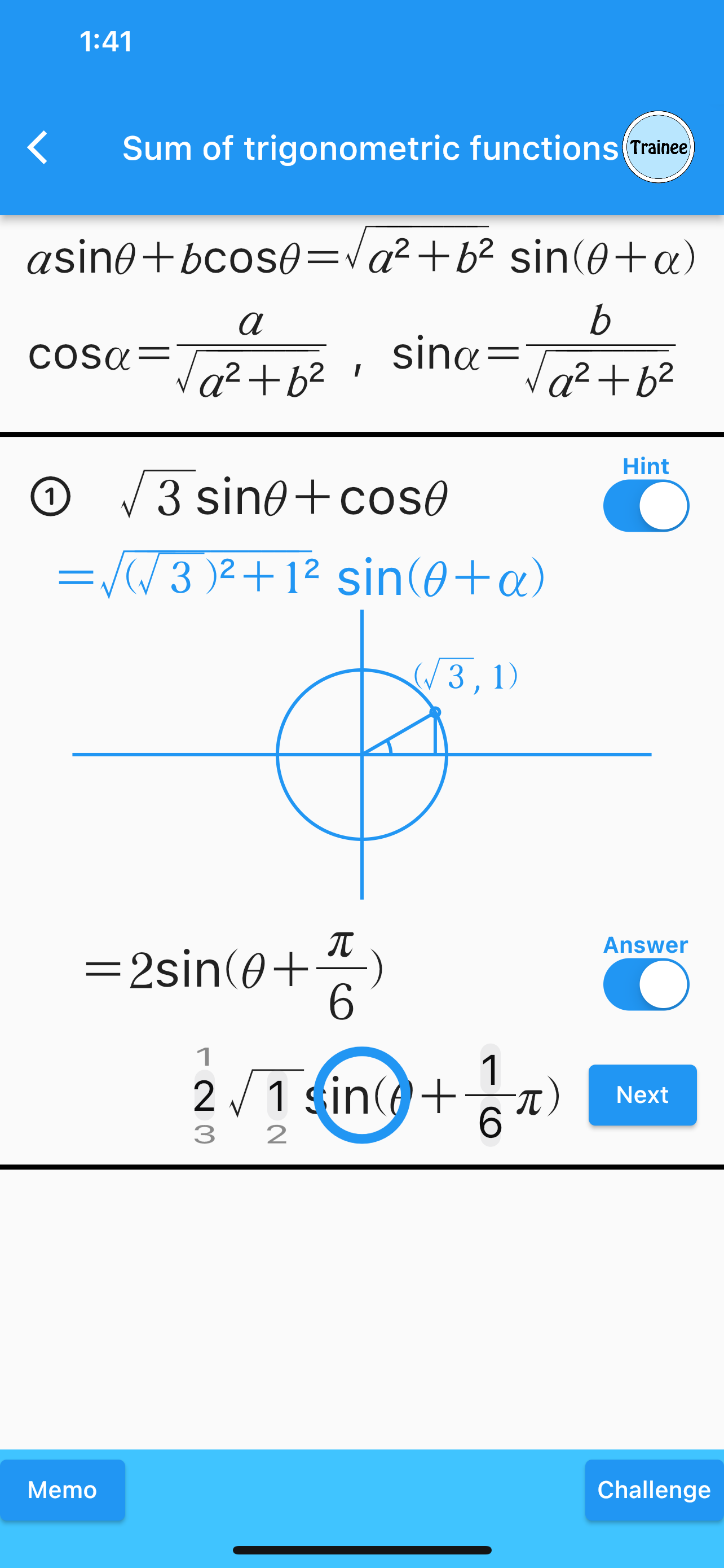Trig Function(Math Drills)