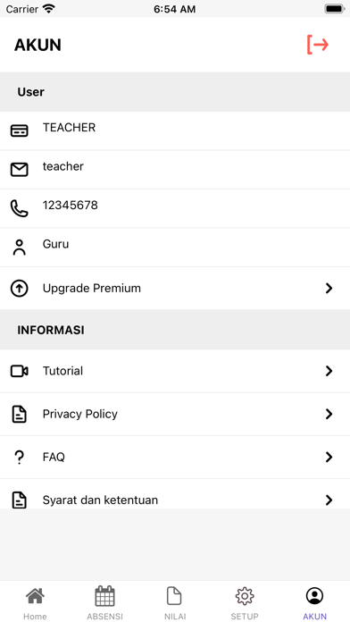 Attendance & Grade SekolahKita Screenshot