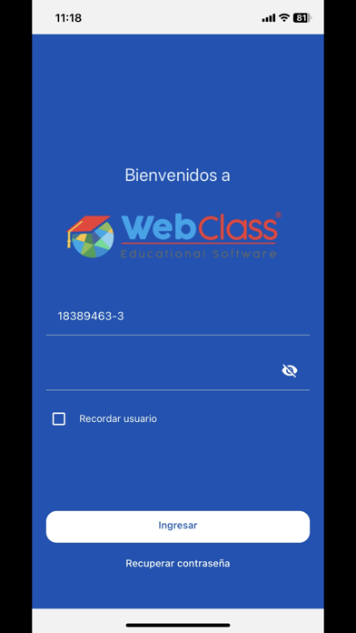 WebClass Mobile Screenshot