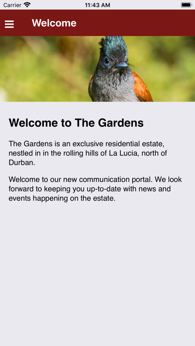 The Gardens Resident's App Screenshot