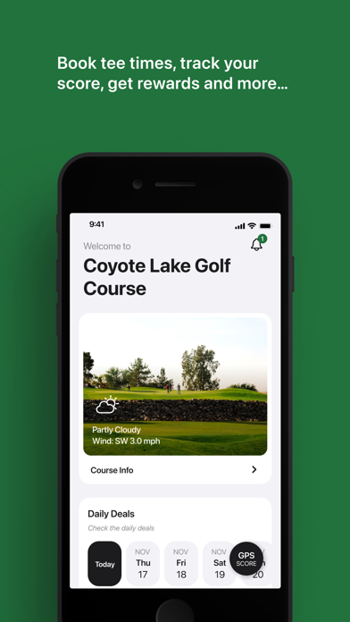 Coyote Lakes Golf Tee Times Screenshot