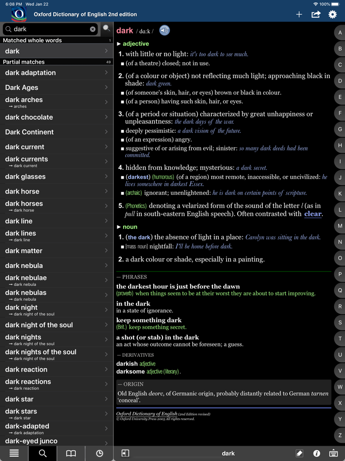 Oxford Dictionary of English.