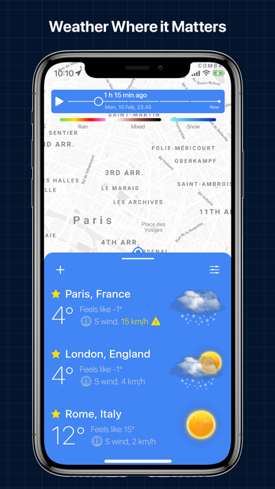 Weather Radar Live Temperature Screenshot