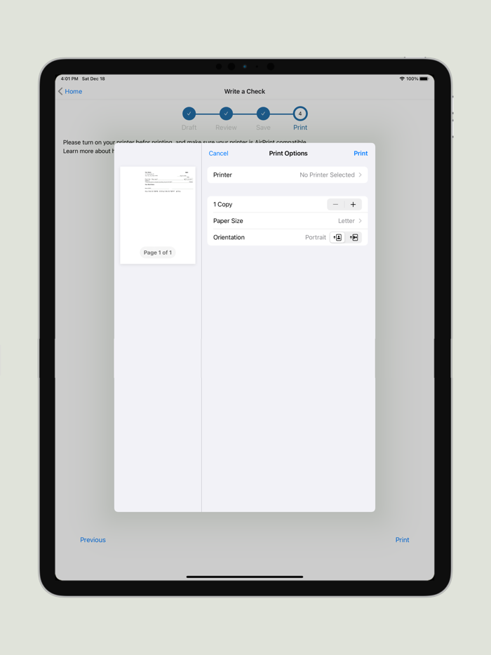 USA Check Writer and Printing